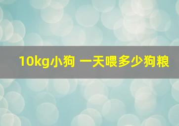 10kg小狗 一天喂多少狗粮